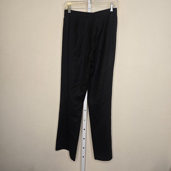 ESCADA Women's Black Wide Leg Wool High-Rise Slacks Waist 28 - Picture 2 of 9